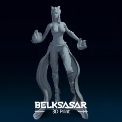 Female Warlock Tiefling NUDE 3D print model