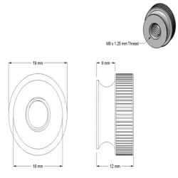 Flanged Knurled Thumb Nut