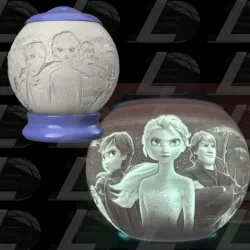 Frozen (Snow Queen) spherical night light lithophane