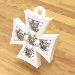 jewelry, pendant , necklace , cross , cross with diamonds , fashion, replica , 3D, STL, print