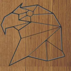 KEYCHAIN / PENDANT BIRD GEOMETRIC