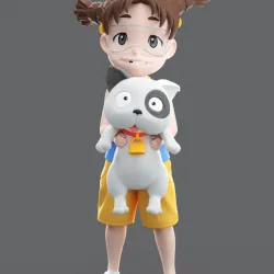 Kyoko and Denske - 3d model for printing