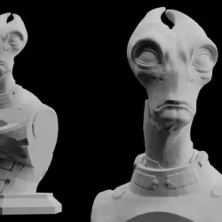 Mass Effect Andromeda Salarian statue figure Alien