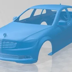 Mercedes Benz C-Class Saloon 2010 Printable Body Car