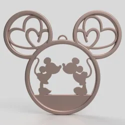 Mickey Head (Kiss) Christmas Tree ornament