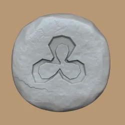 Mud Rune - Runescape - STL Keychain