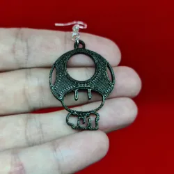 mushroom super Mario bros earrings (1UP)