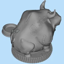 Piggy bank bull 2021