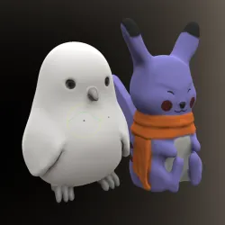 Pikablu and Owlpear