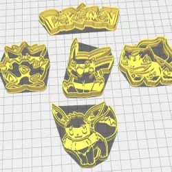 Pokemon cookie cutter collection