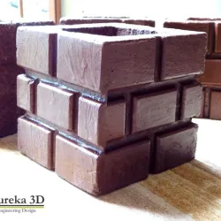 Pot mold: "Super Mario brick block".