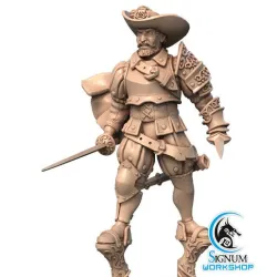 Pre-supported 3D printable model of Chevalier de Batz