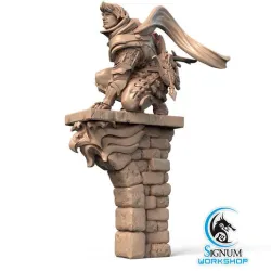 Pre-supported 3D printable model of Daniel, Vallor's Hawk