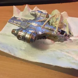 razor crest vs krykna diorama