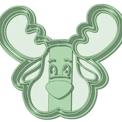 Reindeer face cookie cutter