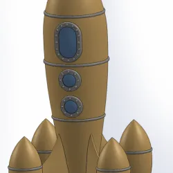 RETRO ROCKET 2 (NO SUPPORTS NEEDED!!!)
