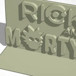 Rick and Morty logo stand