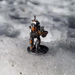 Robot Soldier With Heavy Machine Gun