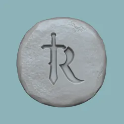 Runescape Symbol - Rune - STL Keychain