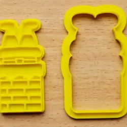 Santa Down the Chimney Cookie Cutter & Embosser (Personal Use)