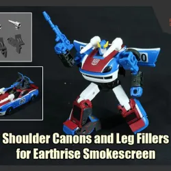 Shoulder Canons and Leg Fillers for Transformers Earthrise Smokescreen