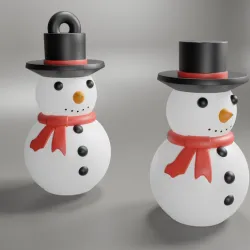 snow man christmas tree ornament