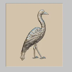 Stork, 3D stork relief