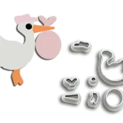 SUGAR PASTE CUTTER - STORK MODEL