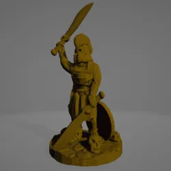 Support-Free Amazon Hoplite Hero With Dual Swords