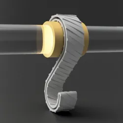 Towel Radiator Hook [F360 parametric design]