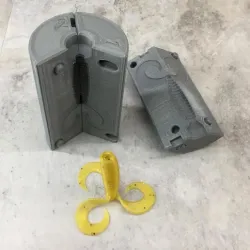 Triple Tail Grub Soft Plastic Injection Mold