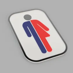 Unisex (Gender Neutral) Restroom Sign - up to 4 colours