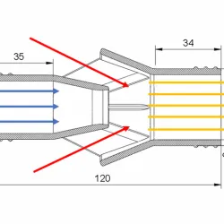 Water Suction Jet Pump Ejector vacuum for 1 1/4 - 1 1/2 inch 31,7-38,1mm hose inner diameter