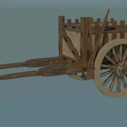 Wooden loading trolley