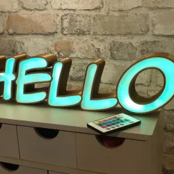 Word "Hello" light letter * Word "hello" light led letter
