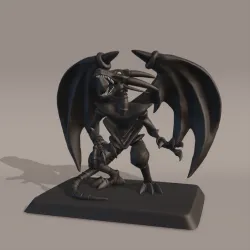 YU GI OH Red Eyes Black Dragon 3D Print Miniature Figure 3D print model