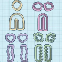 13CUTTING POLYMER CLAY COLD PORCELAIN POLYMER CLAY RING CUTTER