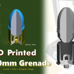 40mm M382 Practice Grenade Assembly - Cutaway