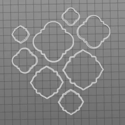 8 CUTTING COLD POLYMER CLAY PORCELAIN CUTTING RINGS