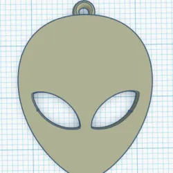Alien earrings pendant