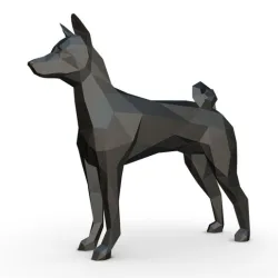 basenji  dog figure