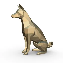 basenji  dog figure