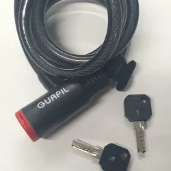 Bicycle lock key cable
