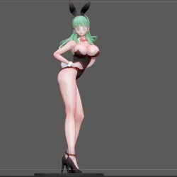 BULMA BUNNY SEXY STATUE DRAGONBALL ANIME ANIMATION GIRL 3D PRINT