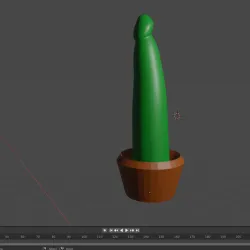 Cactus pot penis, dildo, ornament