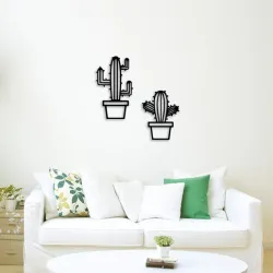 Cactus pots for wall decoration