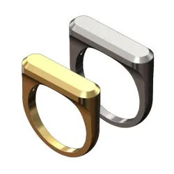 Chamfred flat top signet ring 3D print model