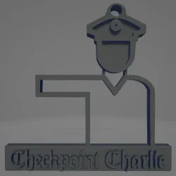 Checkpoint Charlie keychain