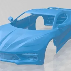 Corvette C8 Stingray 2020 Printable Body Car