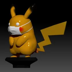 Covid Pikachu STL - METELER 3D